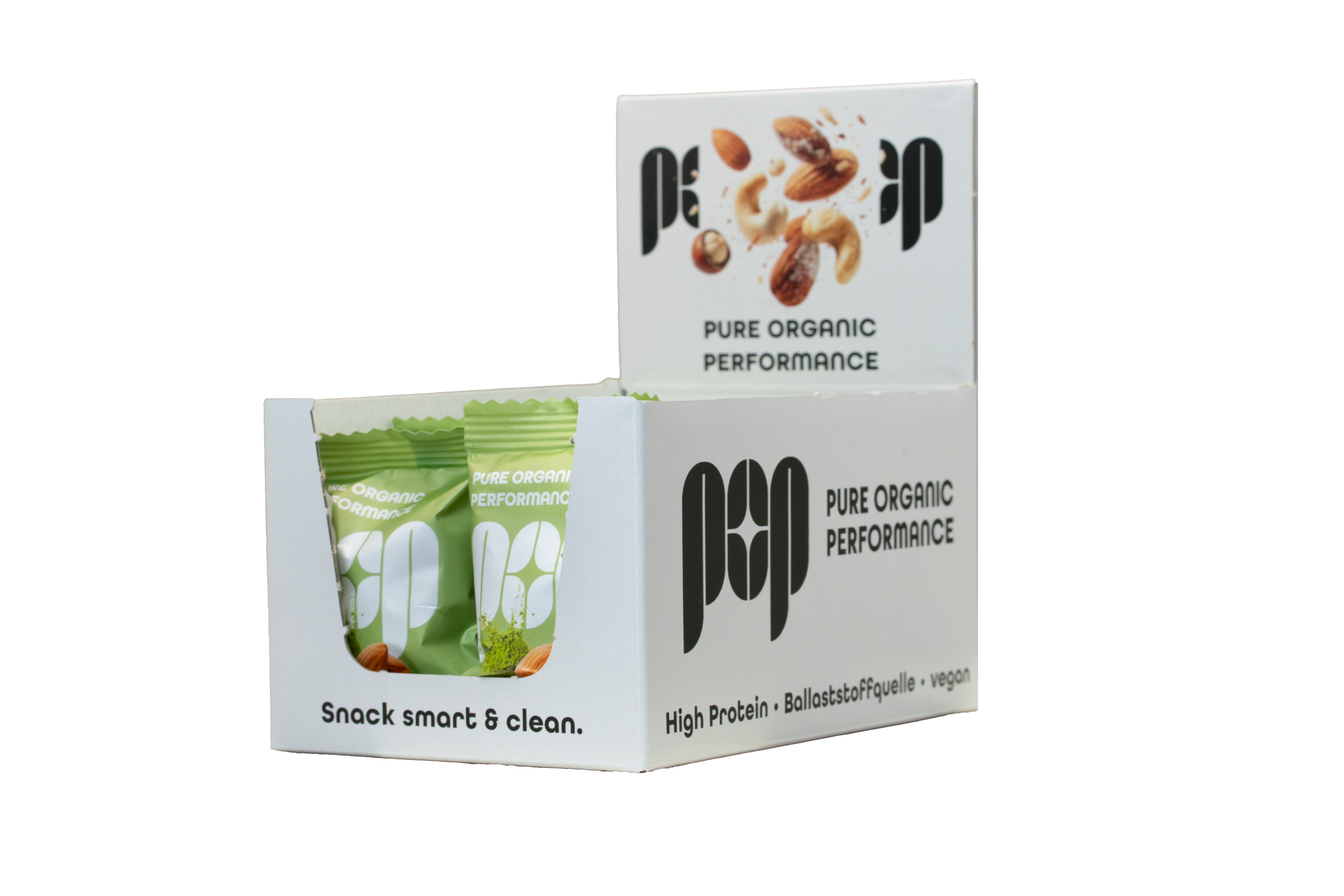 Tray mit 14 Mandel-Matcha Energballs